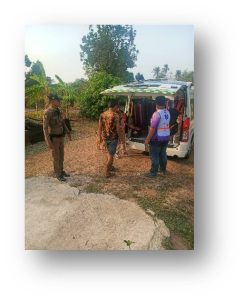 ออกเหตุ 191 เหตุภายในครอบครัว  ลูกชายเมาอาละวาด ให้ประสาน 1669 มารับตัวส่ง รพ.สุรินทร์ไปรักษาและบำบัดต่อไป