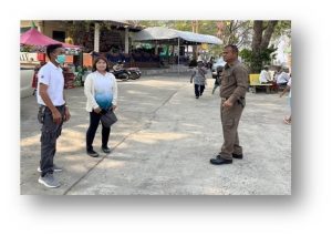 สำรวจพื้นที่เขาสวายจัดระเบียบพื้นที่บริเวณ วนอุทยานพนมสวาย ที่จะจัดงานมหรสพรำวงชาวบ้านและลิเก ณ บริเวณวัดพนมศิลาราม