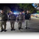 ตรวจสอบความพร้อมของชุดปฏิบัติรักษาความปลอดภัยภายในงาน ก่อนออกปฏิบัติหน้าที่ ณ วัดพนมศิลาราม